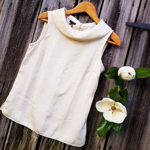 Talbots pretty collar button back cowl sleeveless